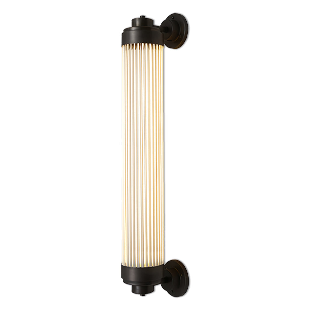 Luxury Minimalist Outdoor Wall Sconce with Copper Frame and Warm LED Light