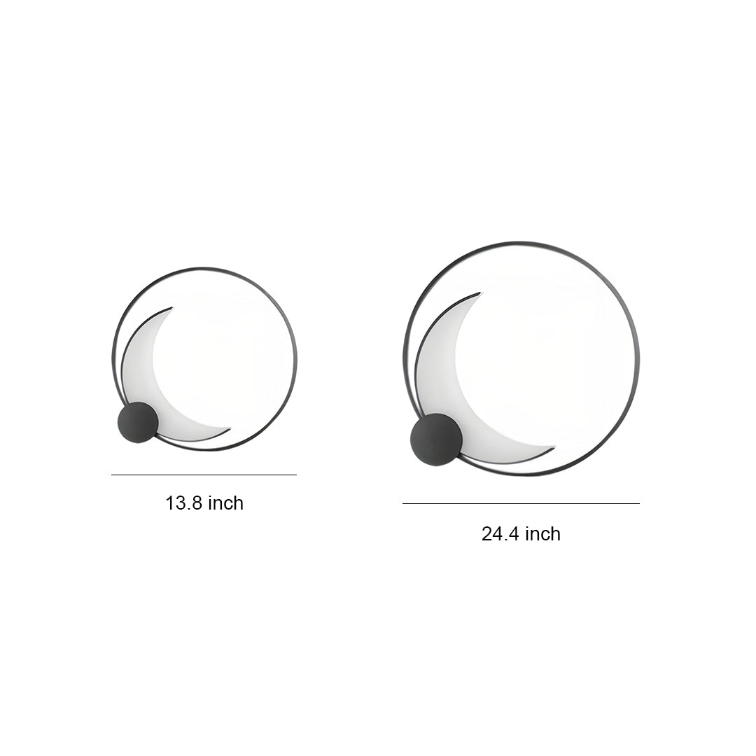 Lunar Halo Outdoor Wall Sconce in Gray Stainless Steel