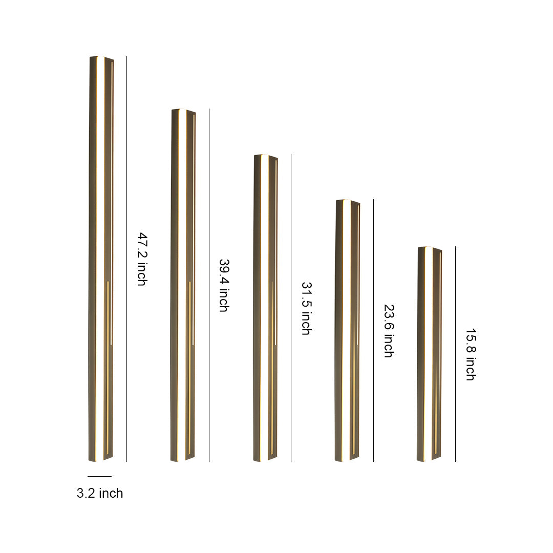 Linear Outdoor Wall Sconce with Dimmable LED Light