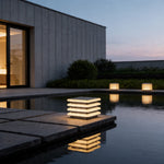 Modern Outdoor Pillar Light with Warm LED Illumination