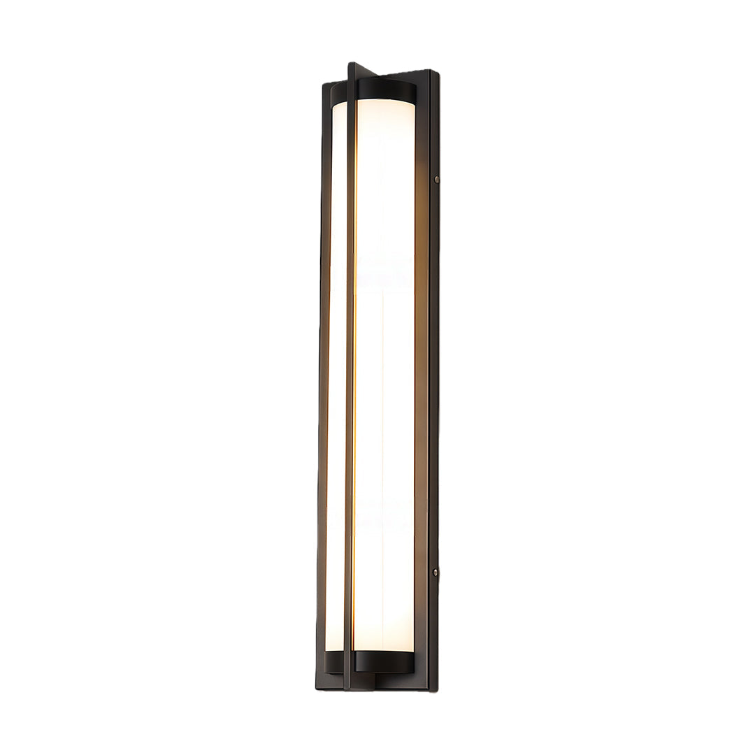 Modern Minimalist Outdoor Wall Sconce in Black Stainless Steel