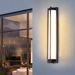 Modern Minimalist Outdoor Wall Sconce in Black Stainless Steel