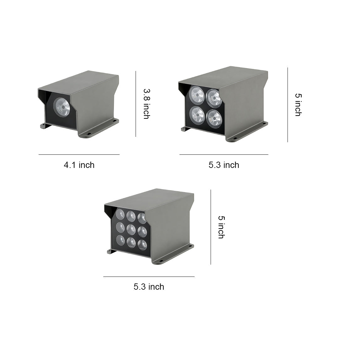 Bidirectional Square LED Wall Washer for Outdoor Facades