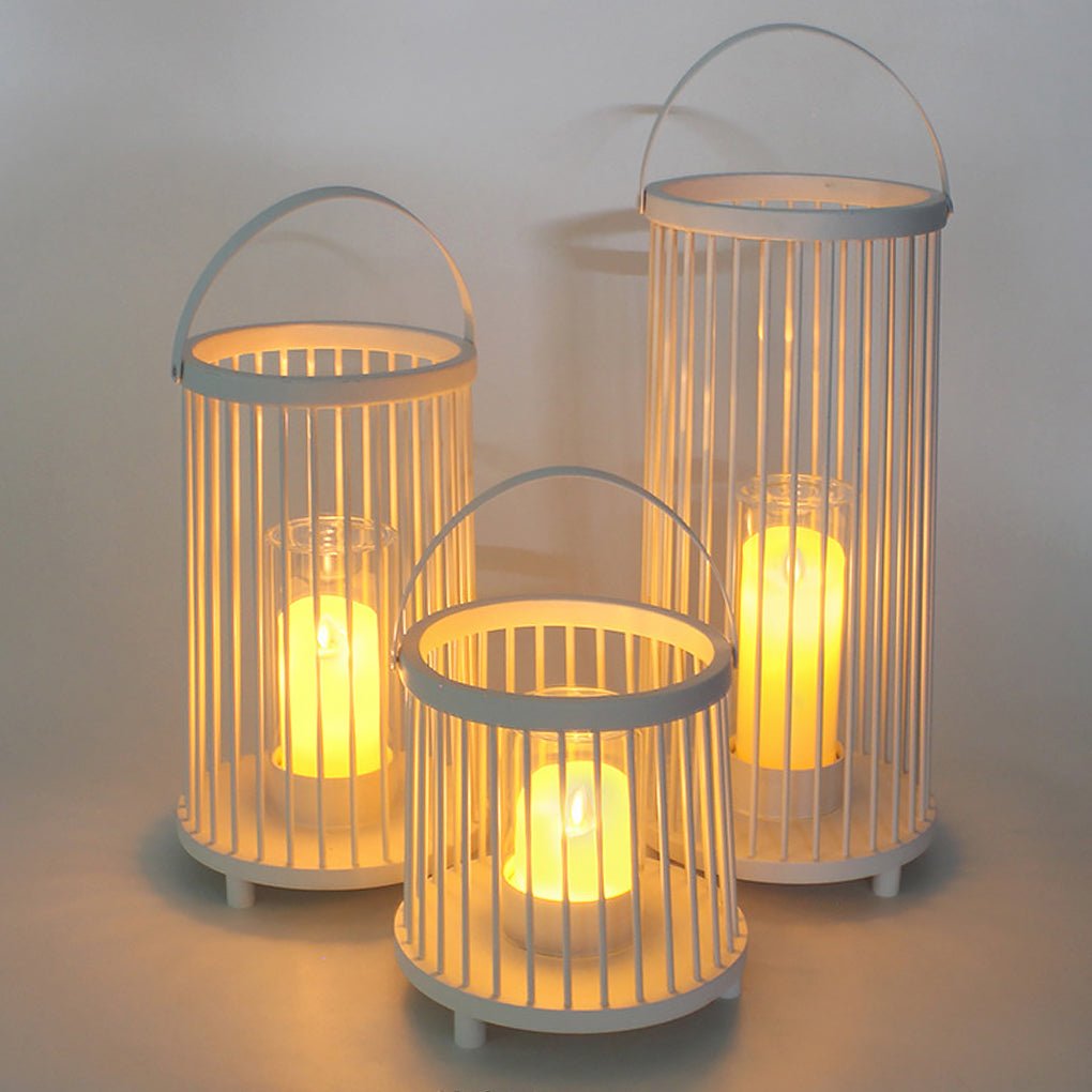 Outdoor Waterproof Garden Light Rechargeable Portable Cage Landscape Lighting With Us Plug