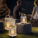 Outdoor Waterproof Garden Light Rechargeable Portable Cage Landscape Lighting With Us Plug