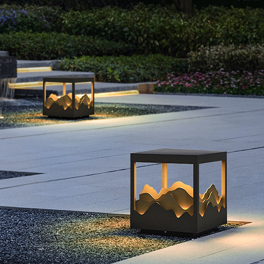 Outdoor Waterproof Led Courtyard Atmosphere Lamp Three Dimensional Landscape Design Courtyard Lamp