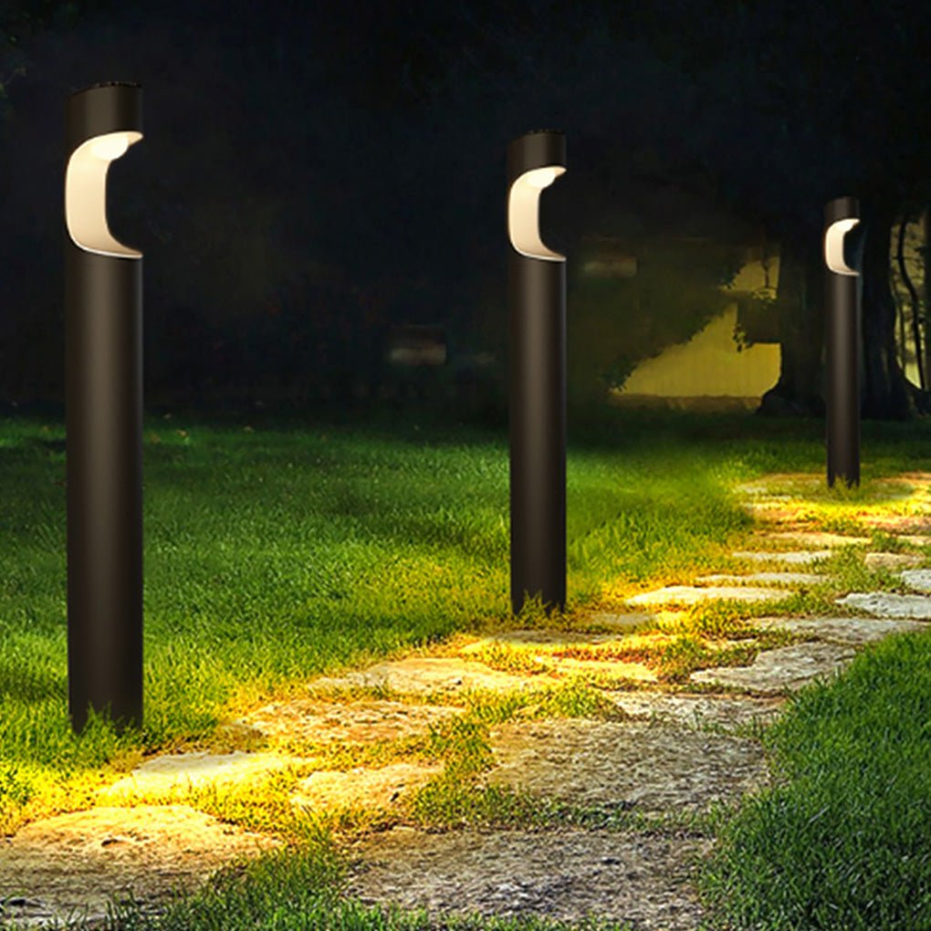 Lunar Cutout Aluminum LED Post Light for Modern Outdoor Spaces