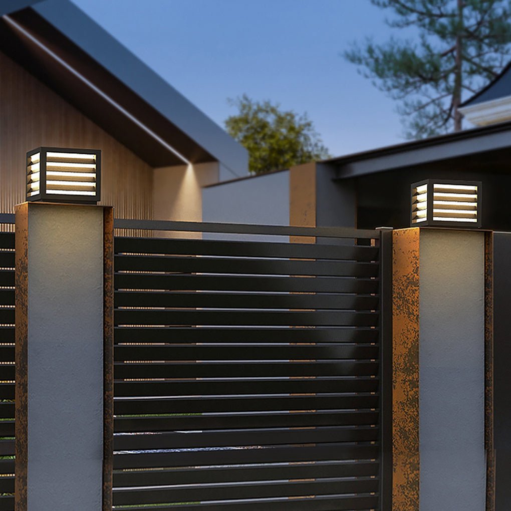 Outdoor Waterproof Led Post Lights Solar Landscape Decorative Lighting For Villa Fence