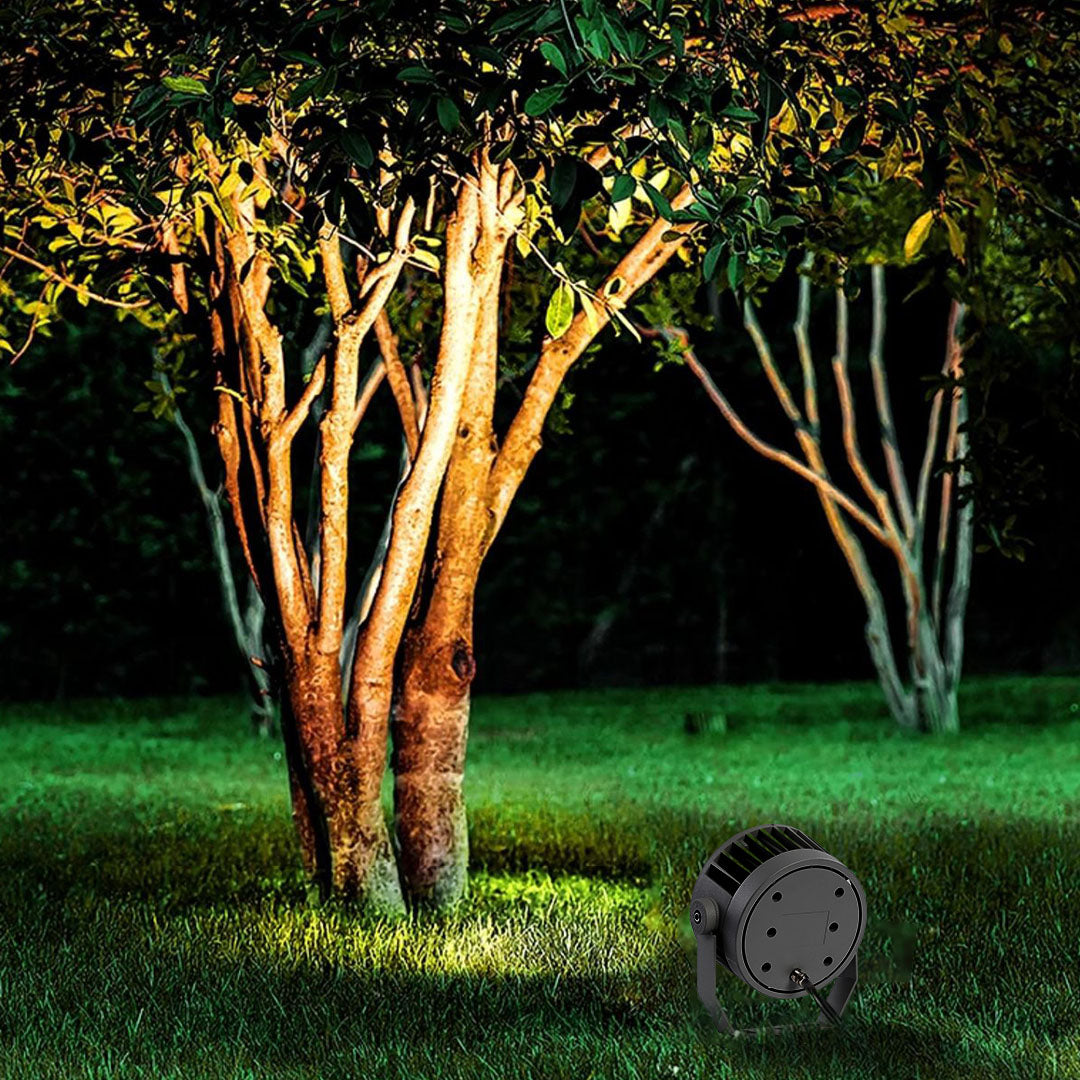 Circular LED Landscape Spotlight with Die-Cast Aluminum Housing