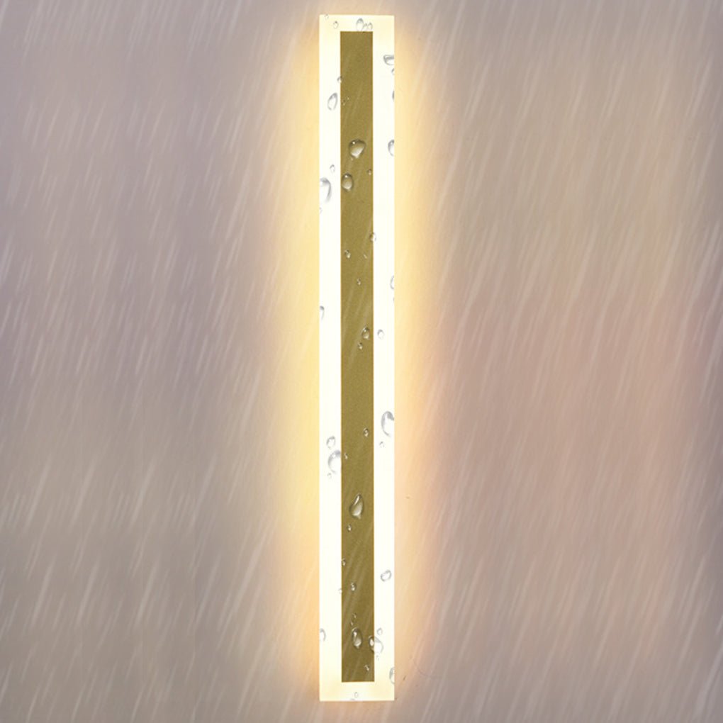 Outdoor Waterproof Rust Proof Minimalist Strip Led Wall Sconces Garden Light