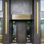 Linear Gold Outdoor Wall Light – Modern Minimalist LED Sconce