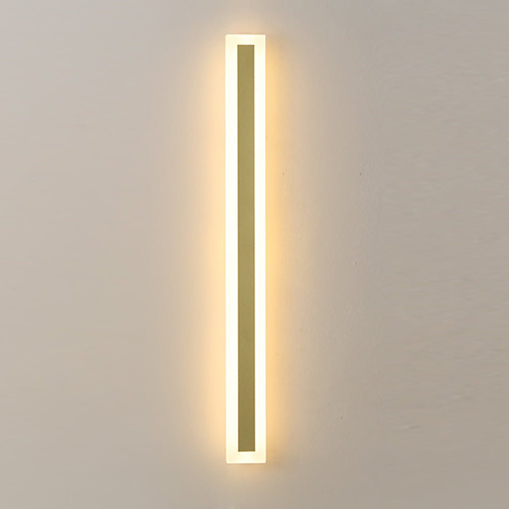 Outdoor Waterproof Rust Proof Minimalist Strip Led Wall Sconces Garden Light