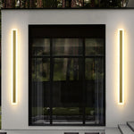 Linear Gold Outdoor Wall Light – Modern Minimalist LED Sconce