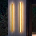 Linear Gold Outdoor Wall Light – Modern Minimalist LED Sconce