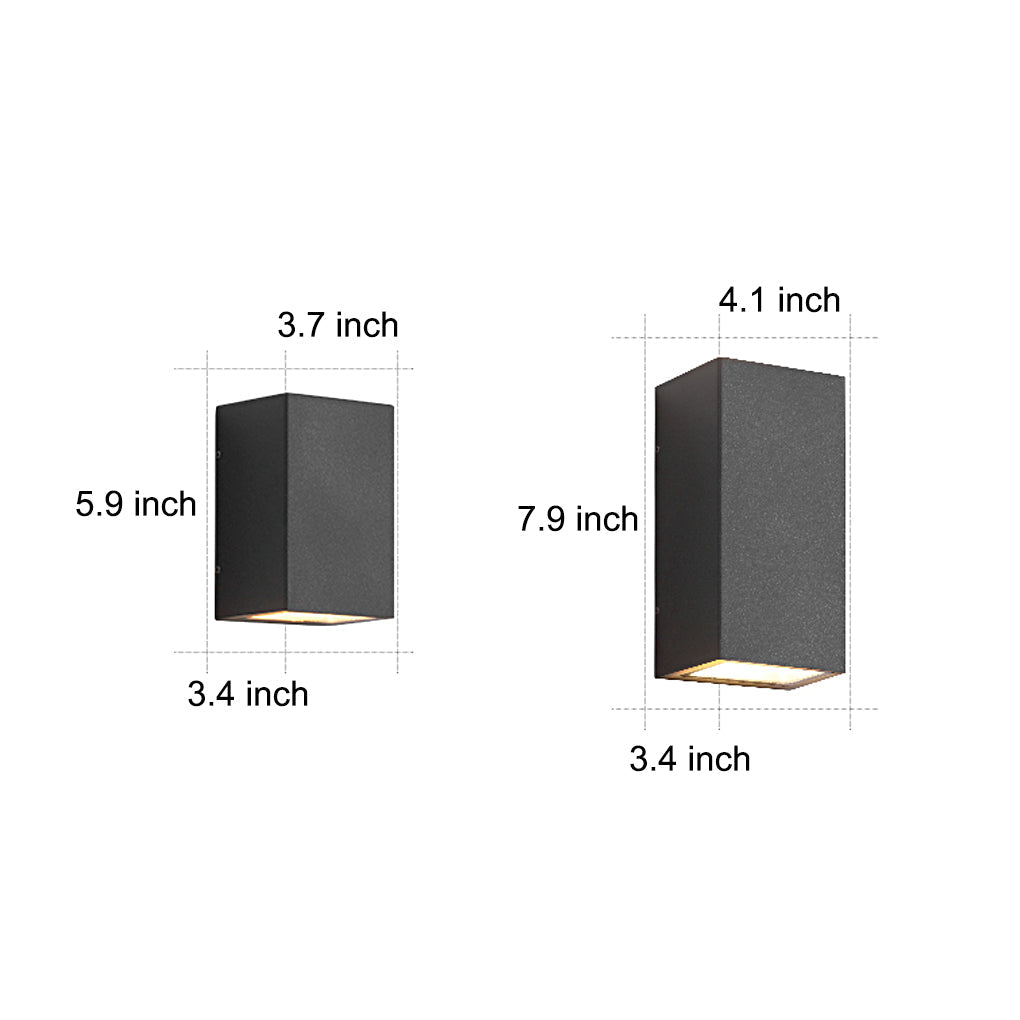 LumaWall Outdoor LED Wall Sconce — Up & Down Light for Modern Courtyards