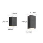 LumaWall Outdoor LED Wall Sconce — Up & Down Light for Modern Courtyards