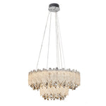 Champagne Gold Crystal Chandelier with Adjustable Chain, French Palace Style Ceiling Light
