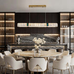 Aurelia Oval Crystal Chandelier in Gold Stainless Steel