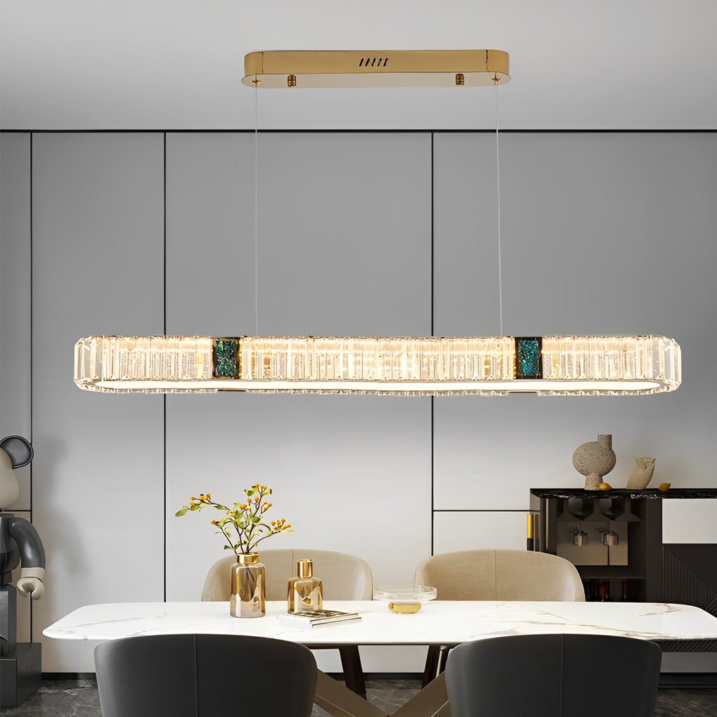 Aurelia Oval Crystal Chandelier in Gold Stainless Steel