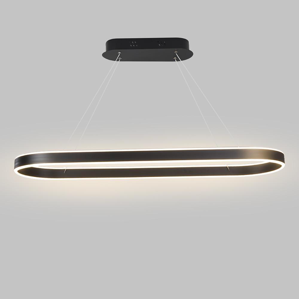 Oval LED Pendant Light in Aluminum for Modern Interiors
