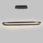 Oval LED Pendant Light in Aluminum for Modern Interiors