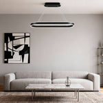 Oval LED Pendant Light in Aluminum for Modern Interiors