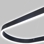 Oval LED Pendant Light in Aluminum for Modern Interiors