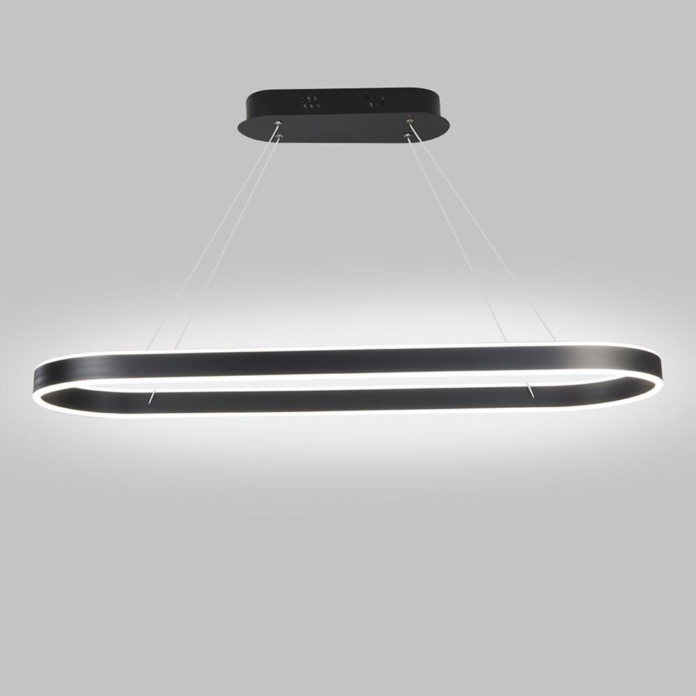 Oval LED Pendant Light in Aluminum for Modern Interiors