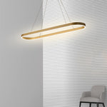 Oval LED Pendant Light in Aluminum for Modern Interiors