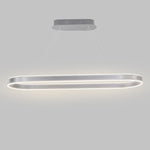Oval LED Pendant Light in Aluminum for Modern Interiors