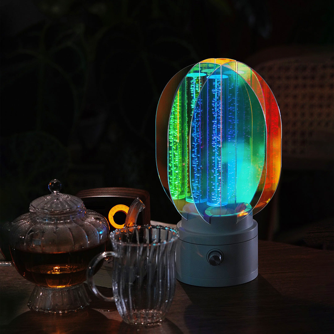Aurora Prism LED Table Lamp – Modern Aluminum & Acrylic Accent Light