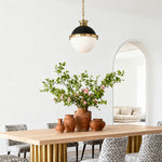 Classic Glass Globe Pendant Light with Adjustable Chain