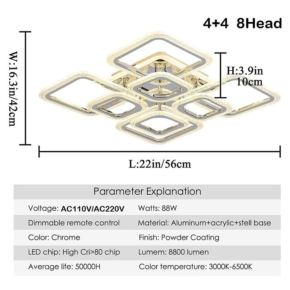 Lumina Square LED Flush Mount Ceiling Light – Modern Minimalist Ambient Illumination