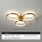 Aurelia LED Flush Mount Ceiling Light in Copper for Modern Interiors