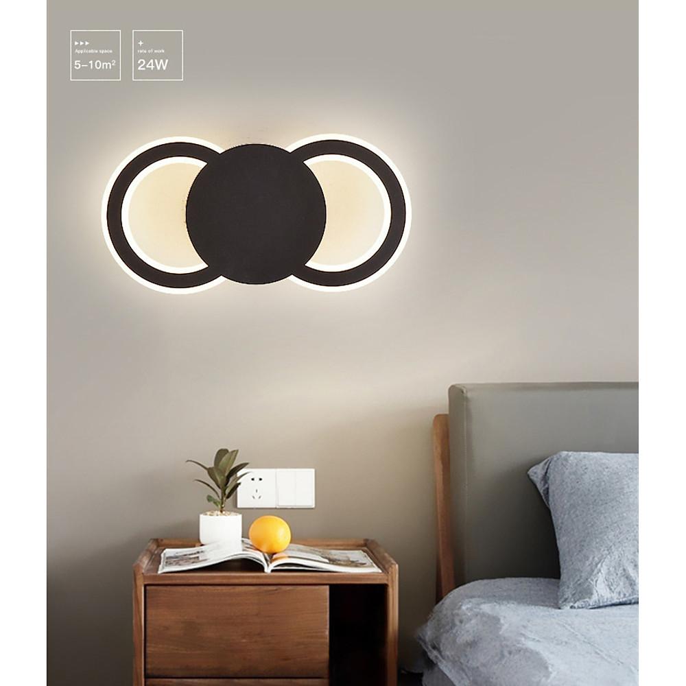 Modern Geometric Ring 2 Light Led Flush Mount Ceiling Light
