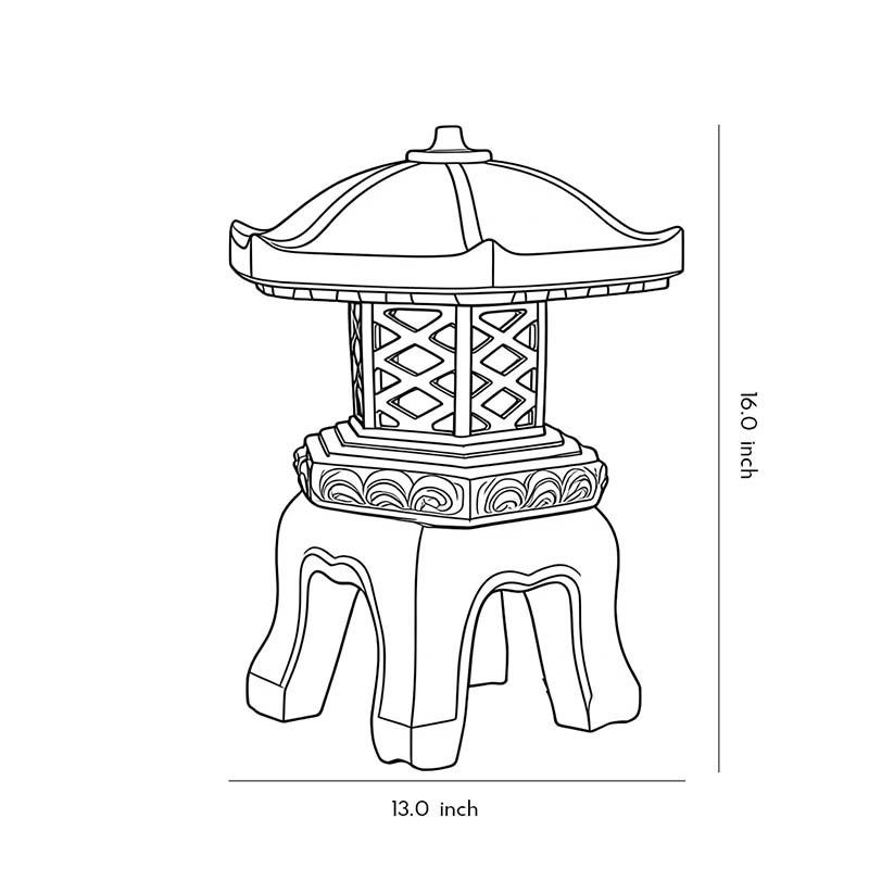 Pagoda Stone-Effect LED Landscape Light for Garden & Courtyard