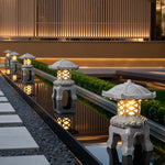 Pagoda Stone-Effect LED Landscape Light for Garden & Courtyard