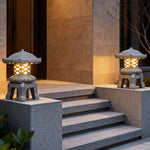 Pagoda Stone-Effect LED Landscape Light for Garden & Courtyard