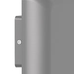 Minimalist Geometric Outdoor Wall Sconce in Gray Die-Cast Aluminum