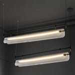 Nordic Linear LED Pendant Light, Minimalist Long Strip Ceiling Lamp for Dining Room and Kitchen Island