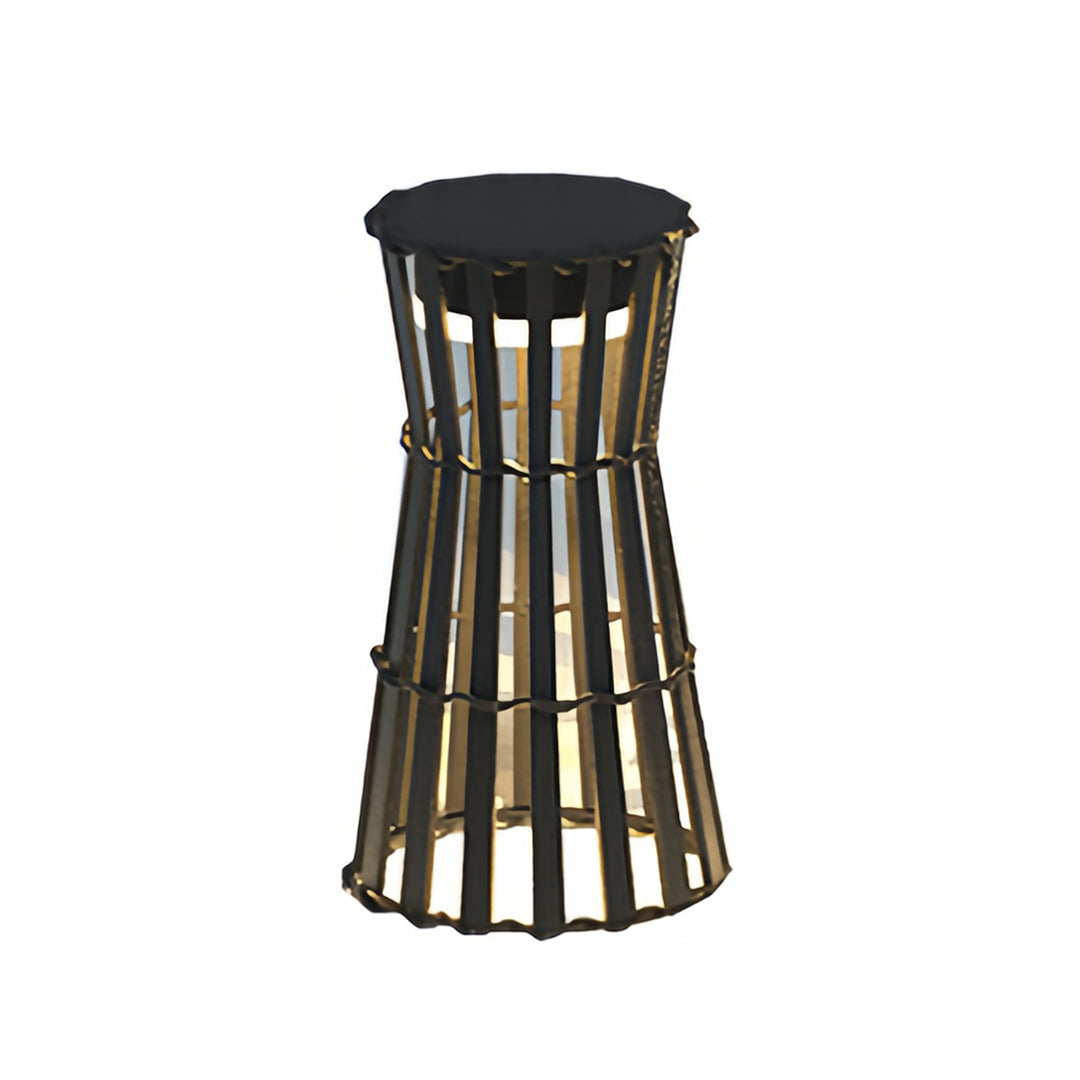 Modern Outdoor Lantern in Black Stainless Steel with LED
