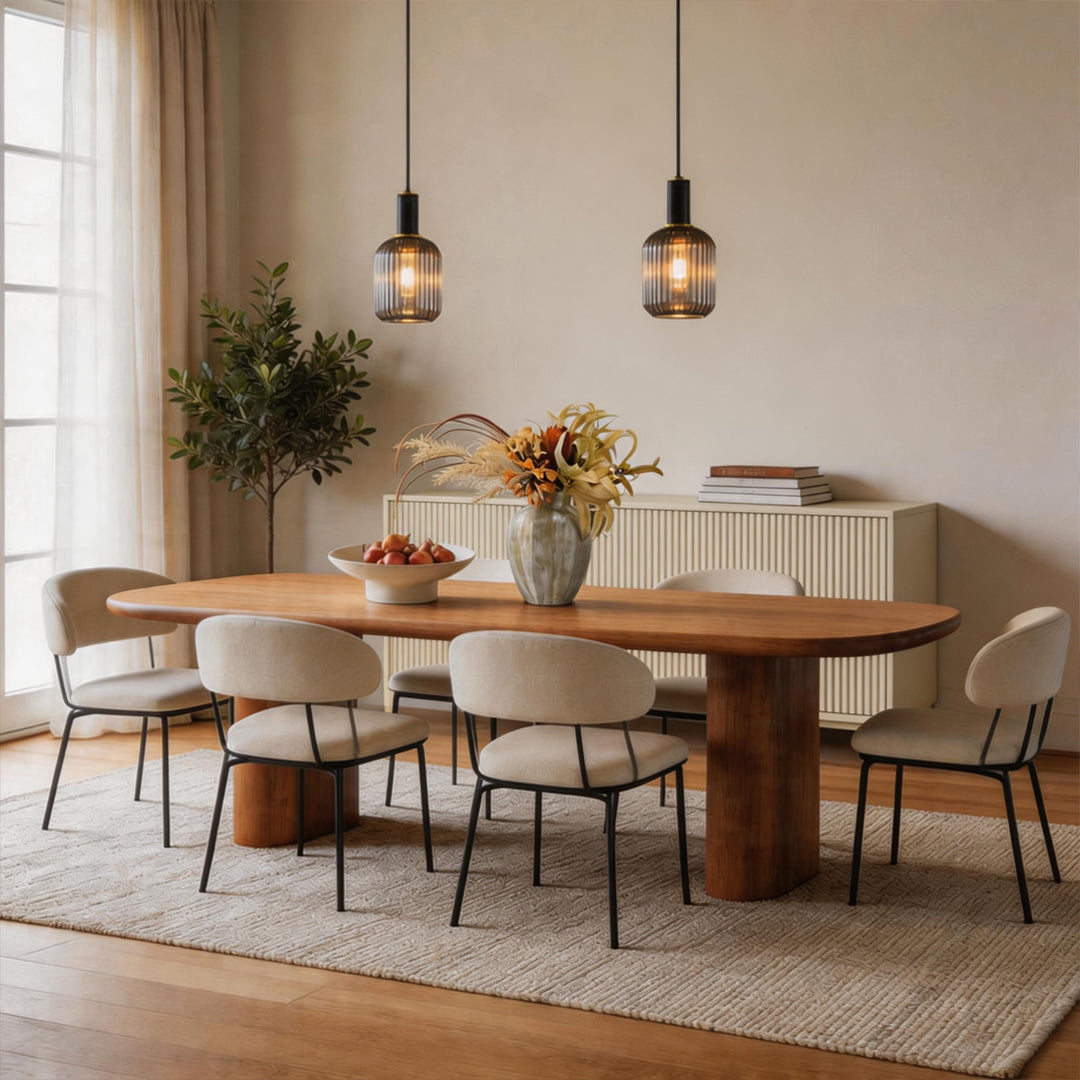 Nordic Vintage Glass Pendant Light with Adjustable Cord for Modern Interiors