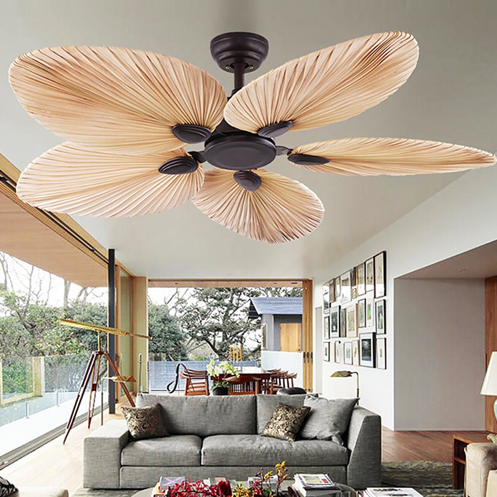 Palm Leaf Frequency Conversion Noiseless Timing Shutdown Ceiling Fan