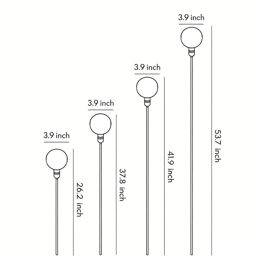 Reed Path Landscape Lighting with Glass Sphere Shade, Outdoor LED Garden Lamp