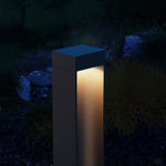 Minimalist Black Aluminum LED Bollard Path Light for Modern Landscapes