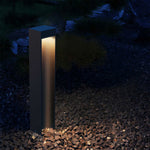 Minimalist Black Aluminum LED Bollard Path Light for Modern Landscapes