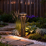 Antique Copper Path Light Stake with Clear Glass Shade