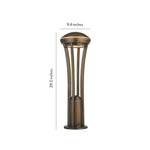 Antique Copper Path Light Stake with Clear Glass Shade