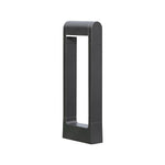 Minimalist Black Square Outdoor Bollard Light for Pathways