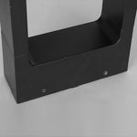 Minimalist Black Square Outdoor Bollard Light for Pathways